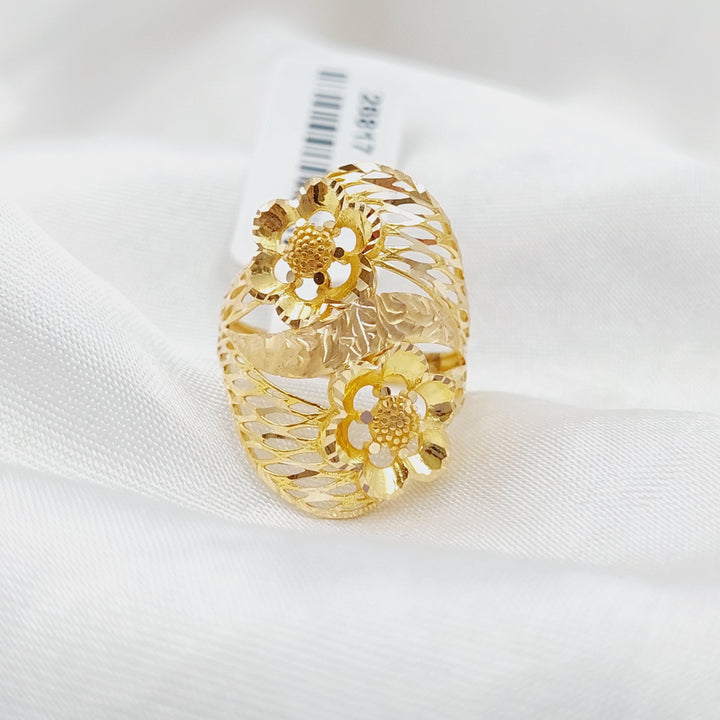 21K Gold Rose Ring by Saeed Jewelry - Image 4