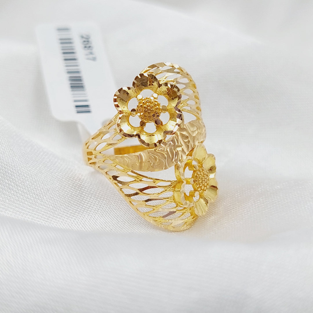 21K Gold Rose Ring by Saeed Jewelry - Image 1