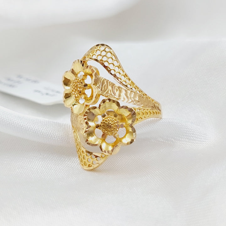 21K Gold Rose Ring by Saeed Jewelry - Image 4