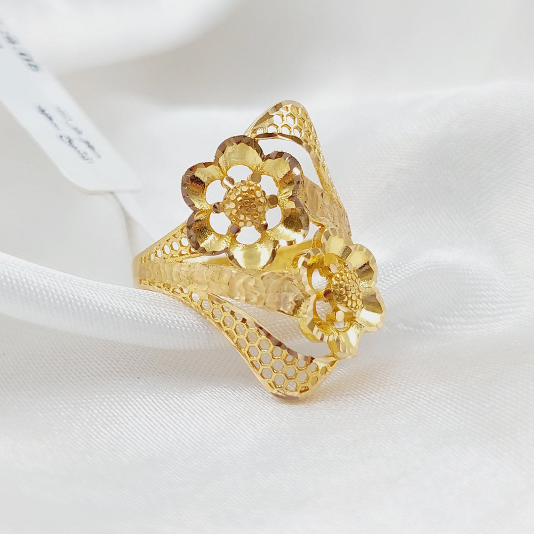 21K Gold Rose Ring by Saeed Jewelry - Image 1