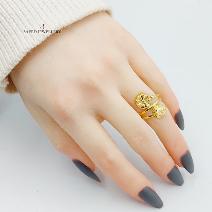 21K Gold 21K Clover Ring by Saeed Jewelry - Image 2