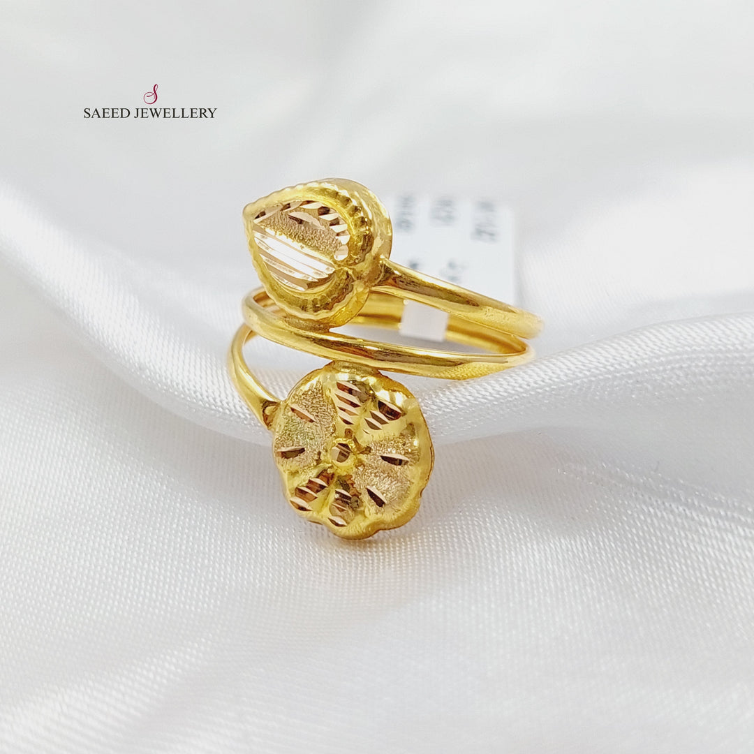 21K Gold 21K Clover Ring by Saeed Jewelry - Image 3