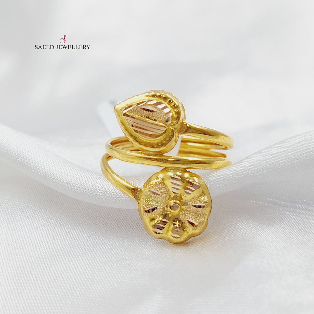 21K Gold 21K Clover Ring by Saeed Jewelry - Image 1