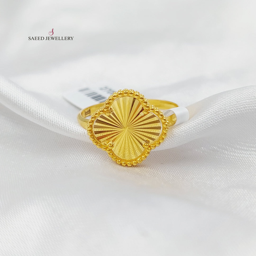 21K Gold 21K Clover Ring by Saeed Jewelry - Image 3