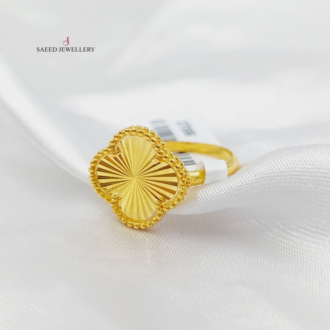 21K Gold 21K Clover Ring by Saeed Jewelry - Image 1