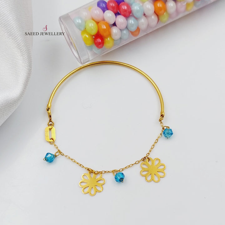 21K Gold Rose children's Bracelet by Saeed Jewelry - Image 1