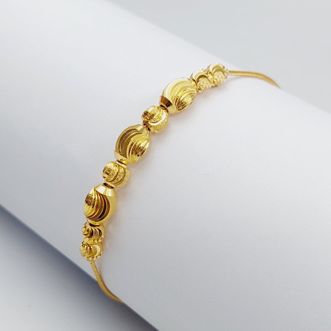 21K Gold Rounded Bracelet by Saeed Jewelry - Image 6