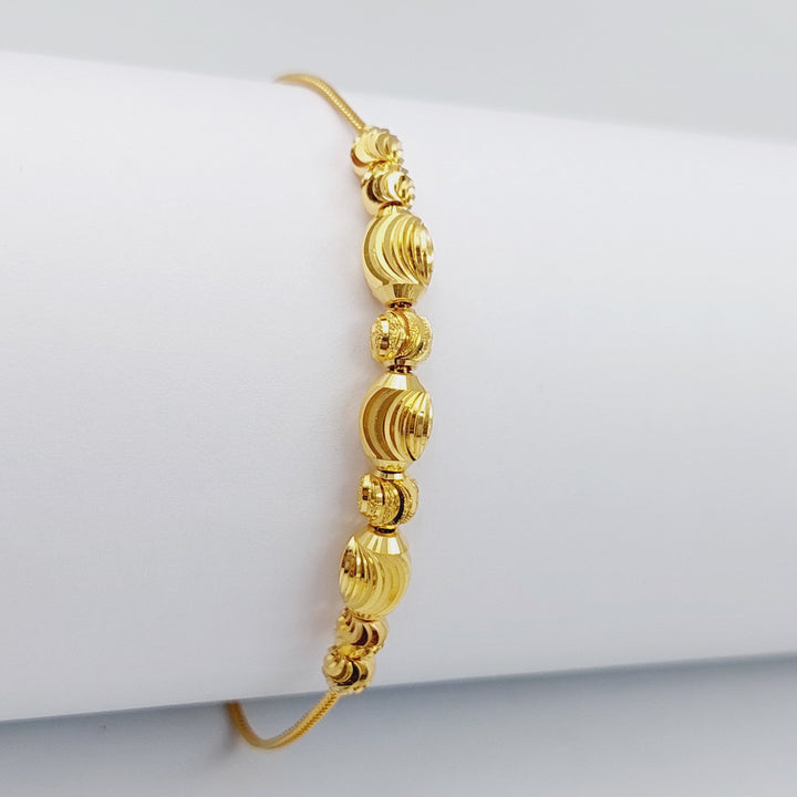 21K Gold Rounded Bracelet by Saeed Jewelry - Image 1