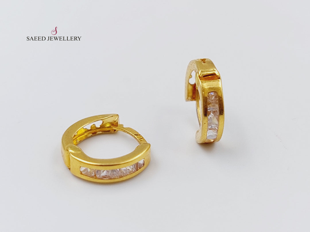 21K Gold Hoop Earrings by Saeed Jewelry - Image 1