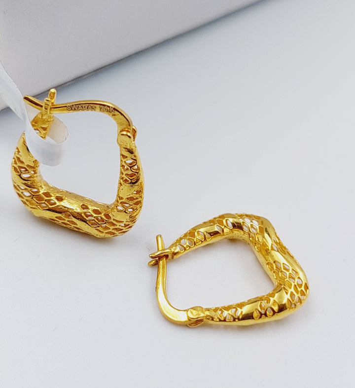 21K Gold Hoop Earrings by Saeed Jewelry - Image 11