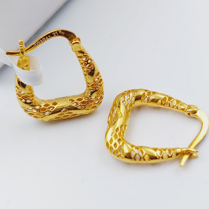 21K Gold Hoop Earrings by Saeed Jewelry - Image 1