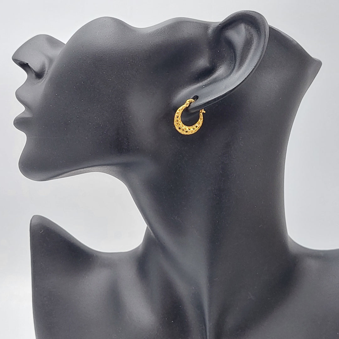 21K Gold Hoop Earrings by Saeed Jewelry - Image 3