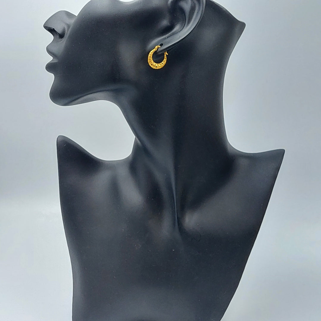 21K Gold Hoop Earrings by Saeed Jewelry - Image 4