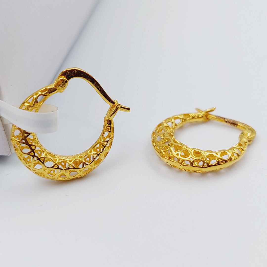 21K Gold Hoop Earrings by Saeed Jewelry - Image 1