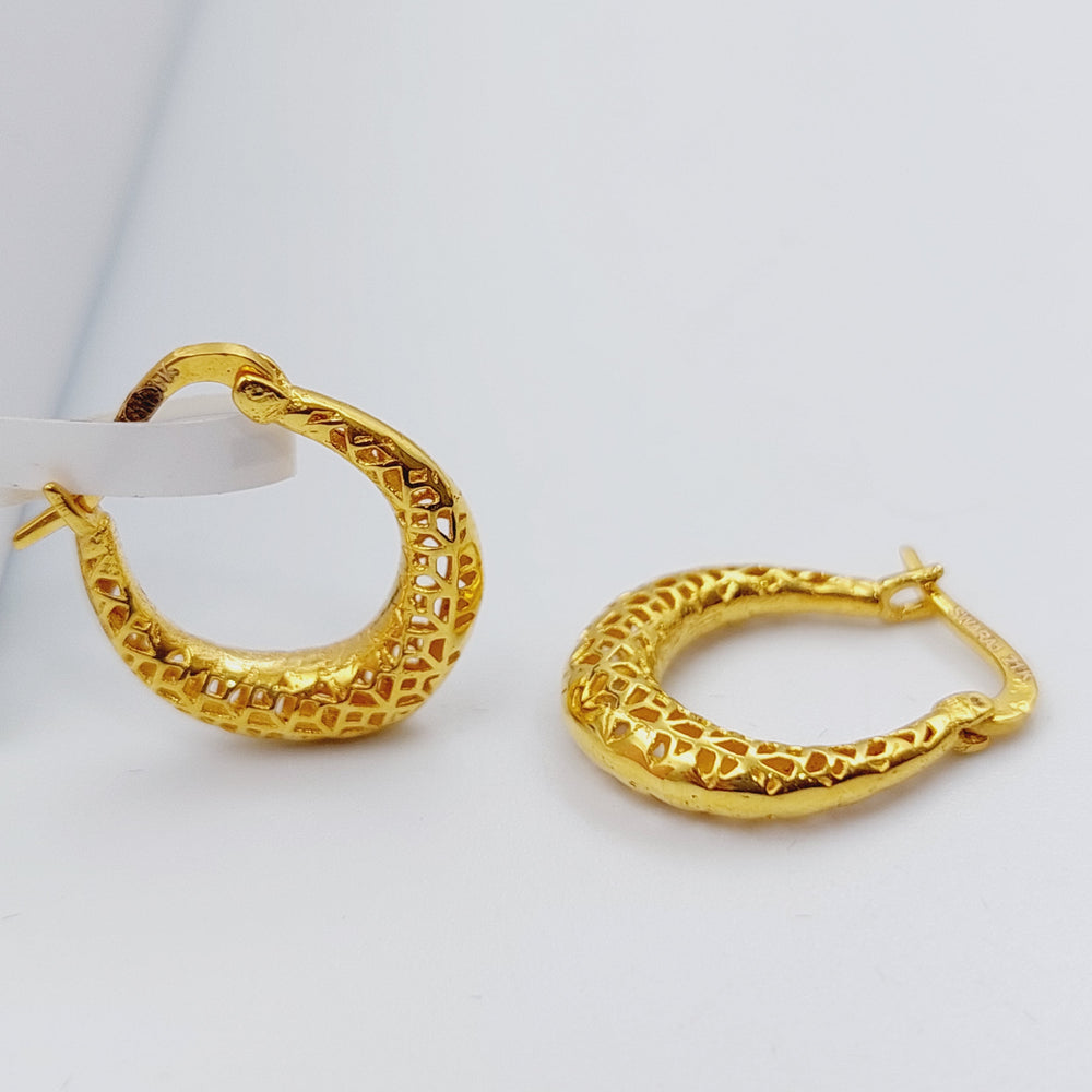 21K Gold Hoop Earrings by Saeed Jewelry - Image 2