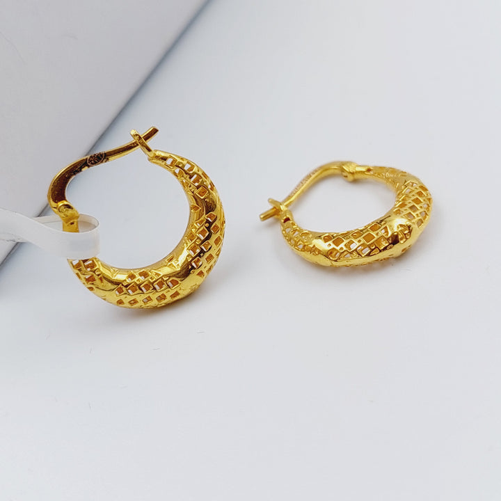 21K Gold Hoop Earrings by Saeed Jewelry - Image 2