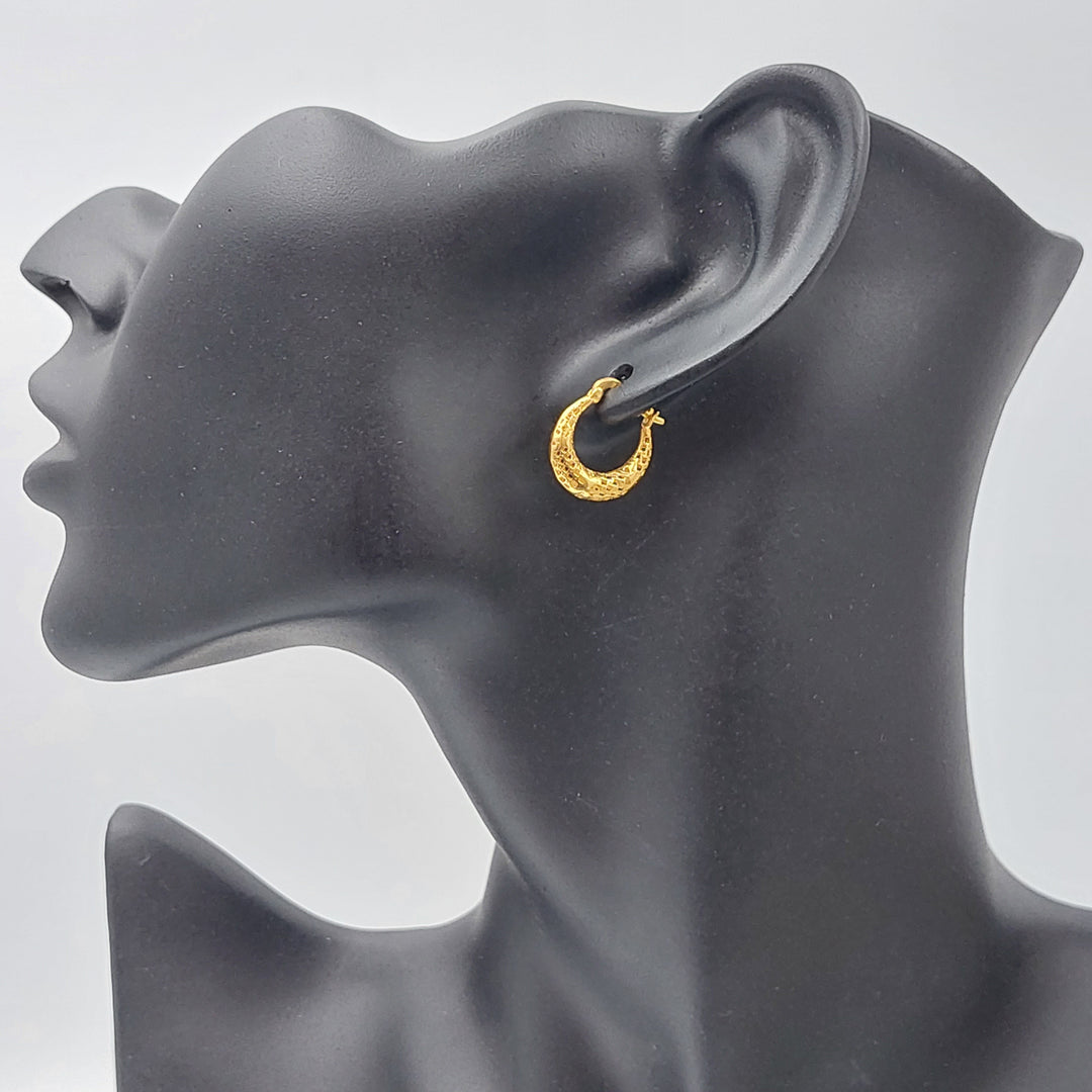 21K Gold Hoop Earrings by Saeed Jewelry - Image 3