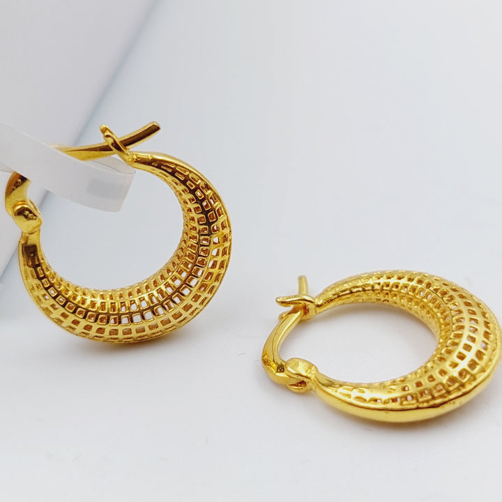 21K Gold Hoop Earrings by Saeed Jewelry - Image 2