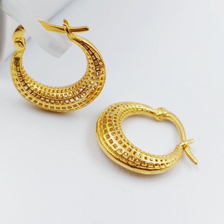 21K Gold Hoop Earrings by Saeed Jewelry - Image 3