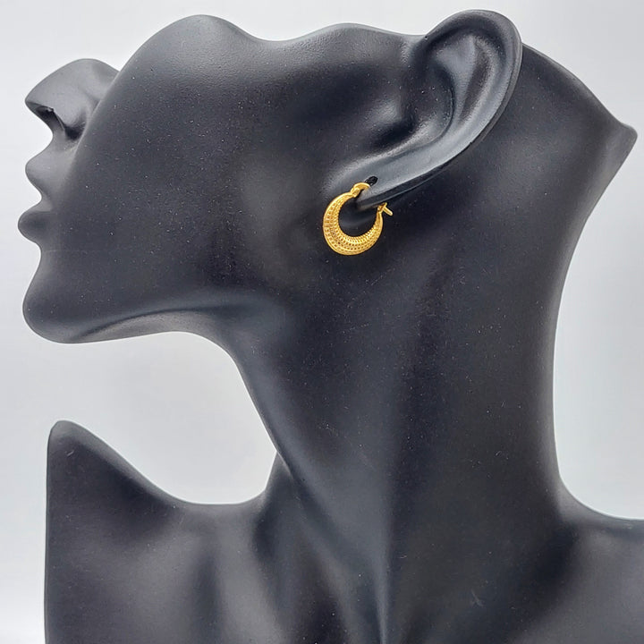 21K Gold Hoop Earrings by Saeed Jewelry - Image 4