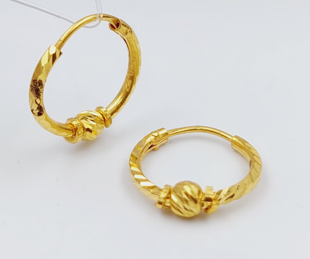 21K Gold Hoop Earrings by Saeed Jewelry - Image 1