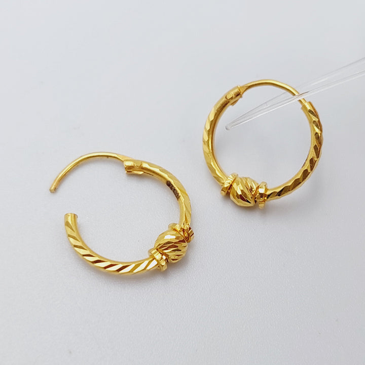 21K Gold Hoop Earrings by Saeed Jewelry - Image 5