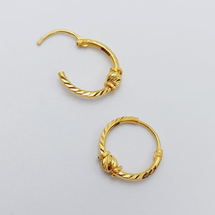 21K Gold Hoop Earrings by Saeed Jewelry - Image 1