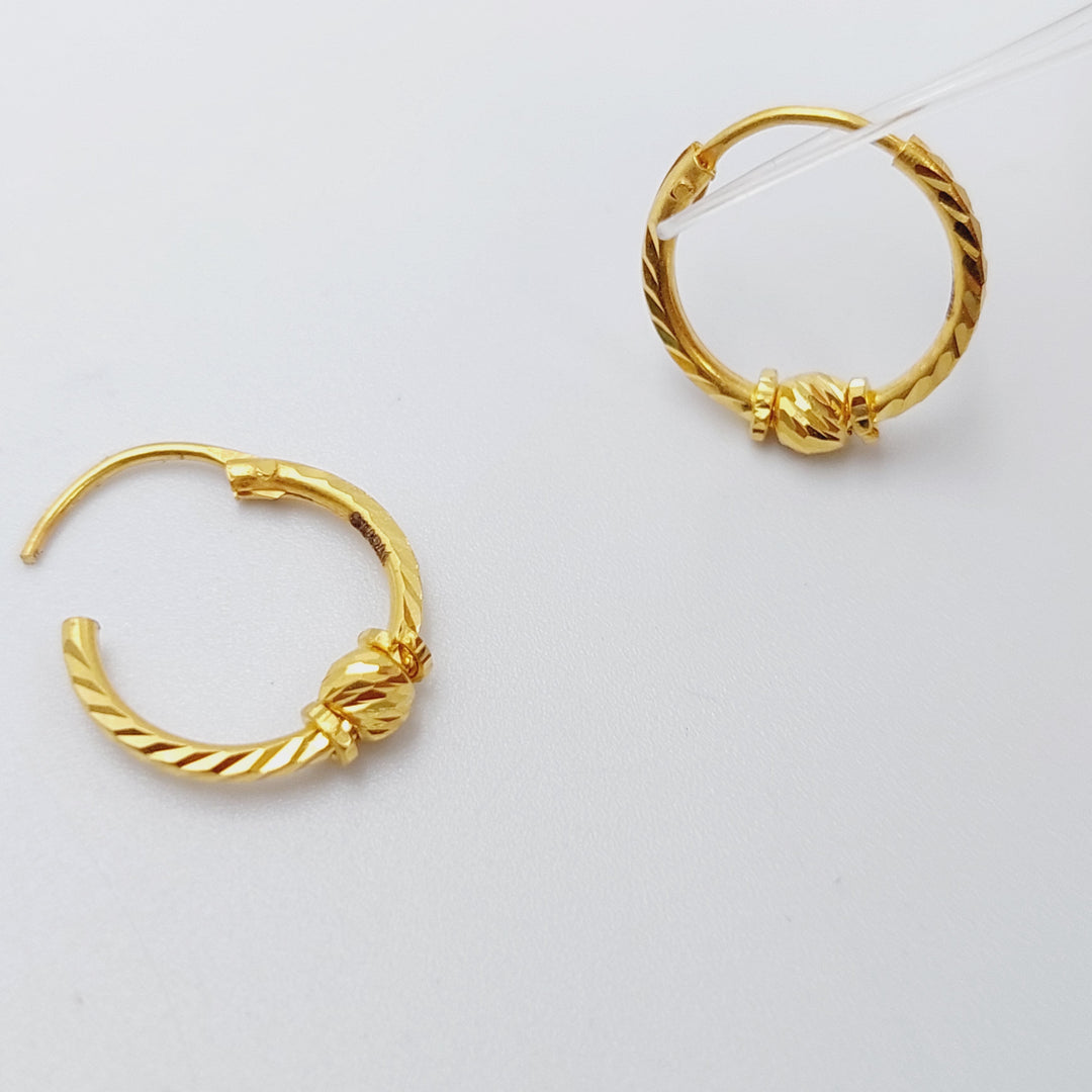 21K Gold Hoop Earrings by Saeed Jewelry - Image 1