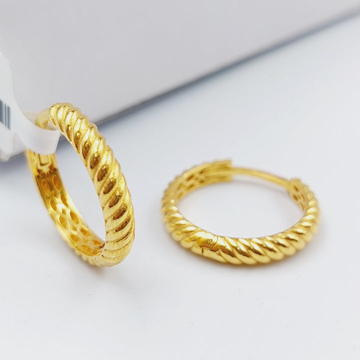 21K Gold Hoop Earrings by Saeed Jewelry - Image 1