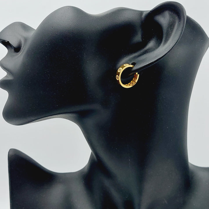 21K Gold Hoop Earrings by Saeed Jewelry - Image 5