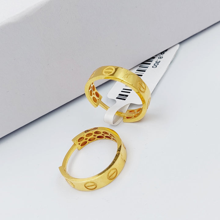 21K Gold Hoop Earrings by Saeed Jewelry - Image 2