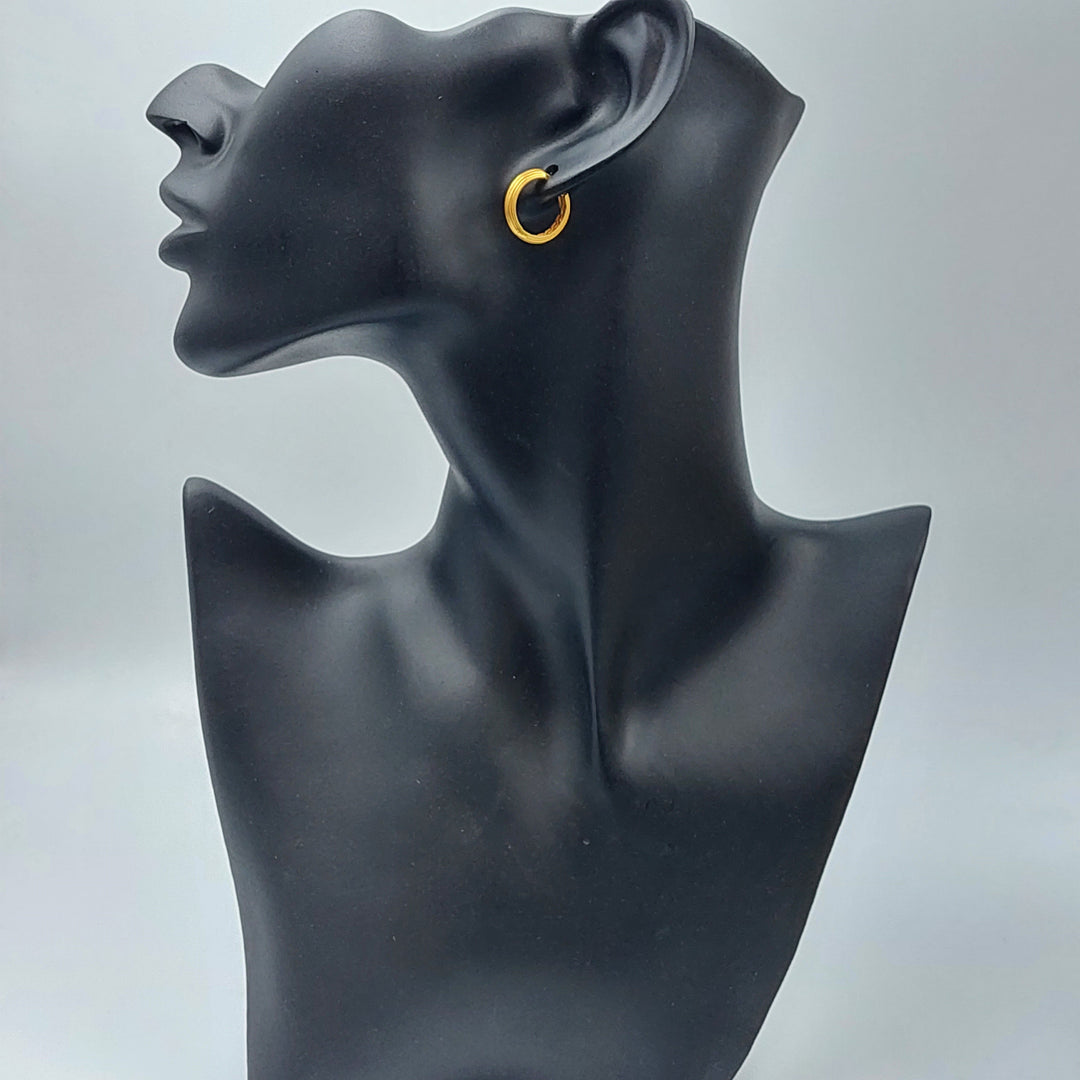 21K Gold Hoop Earrings by Saeed Jewelry - Image 5