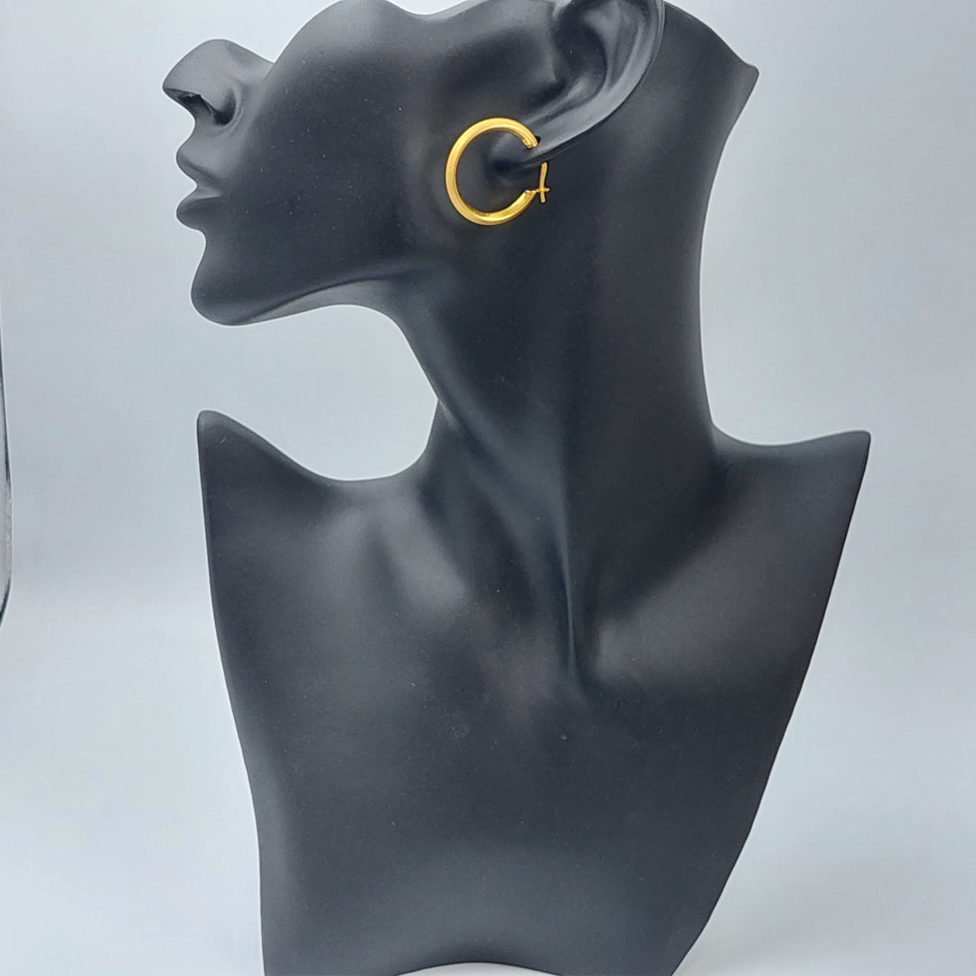 21K Gold Hoop Earrings by Saeed Jewelry - Image 6