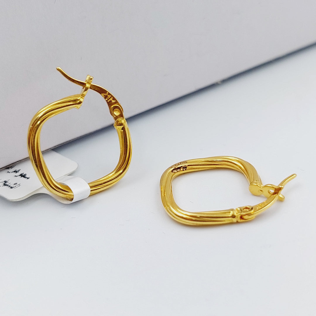 21K Gold Hoop Earrings by Saeed Jewelry - Image 2