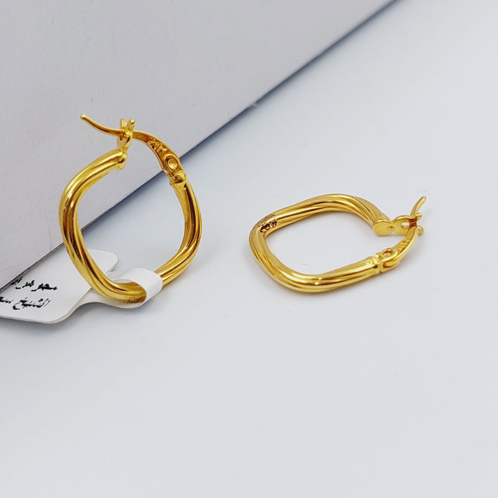 21K Gold Hoop Earrings by Saeed Jewelry - Image 6