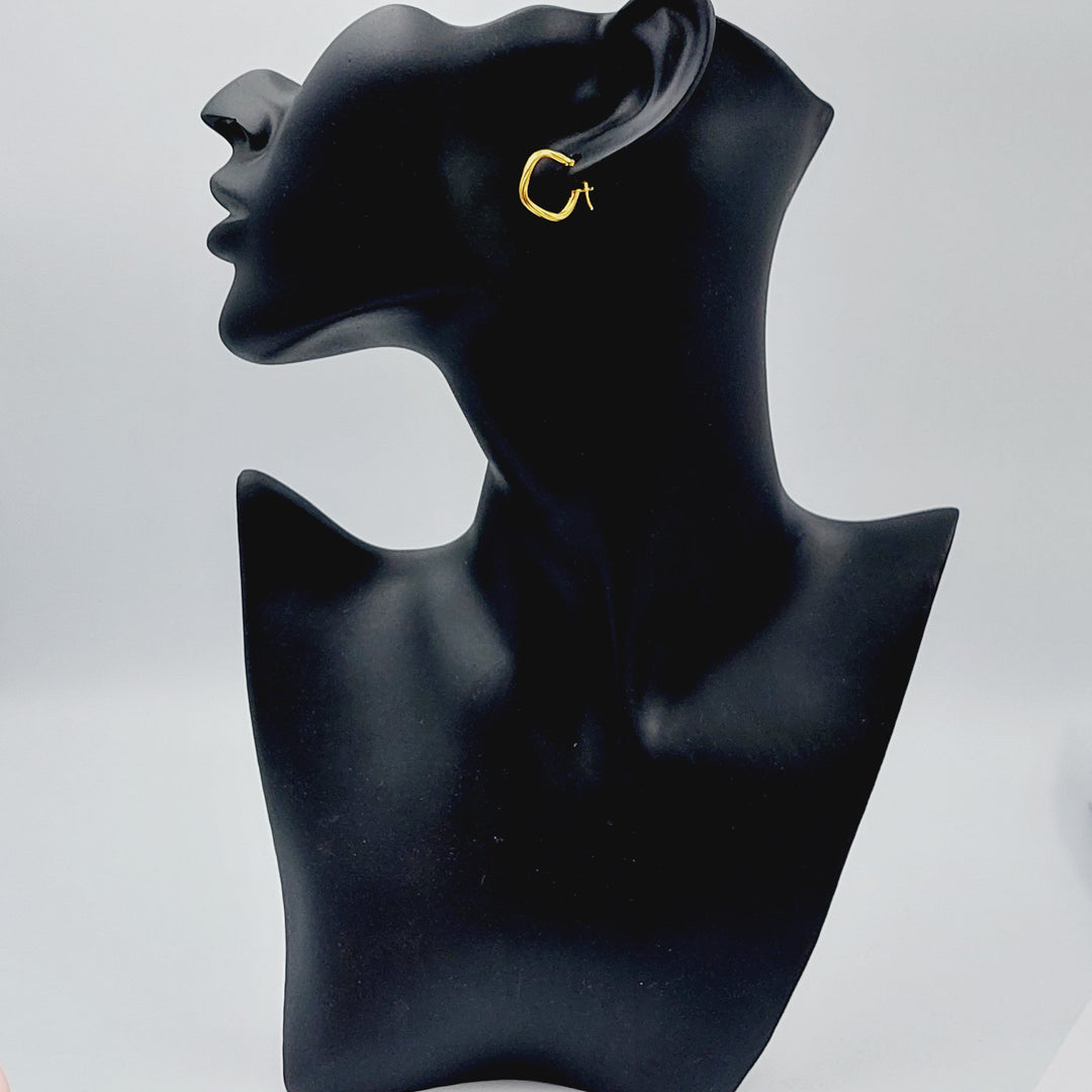 21K Gold Hoop Earrings by Saeed Jewelry - Image 5