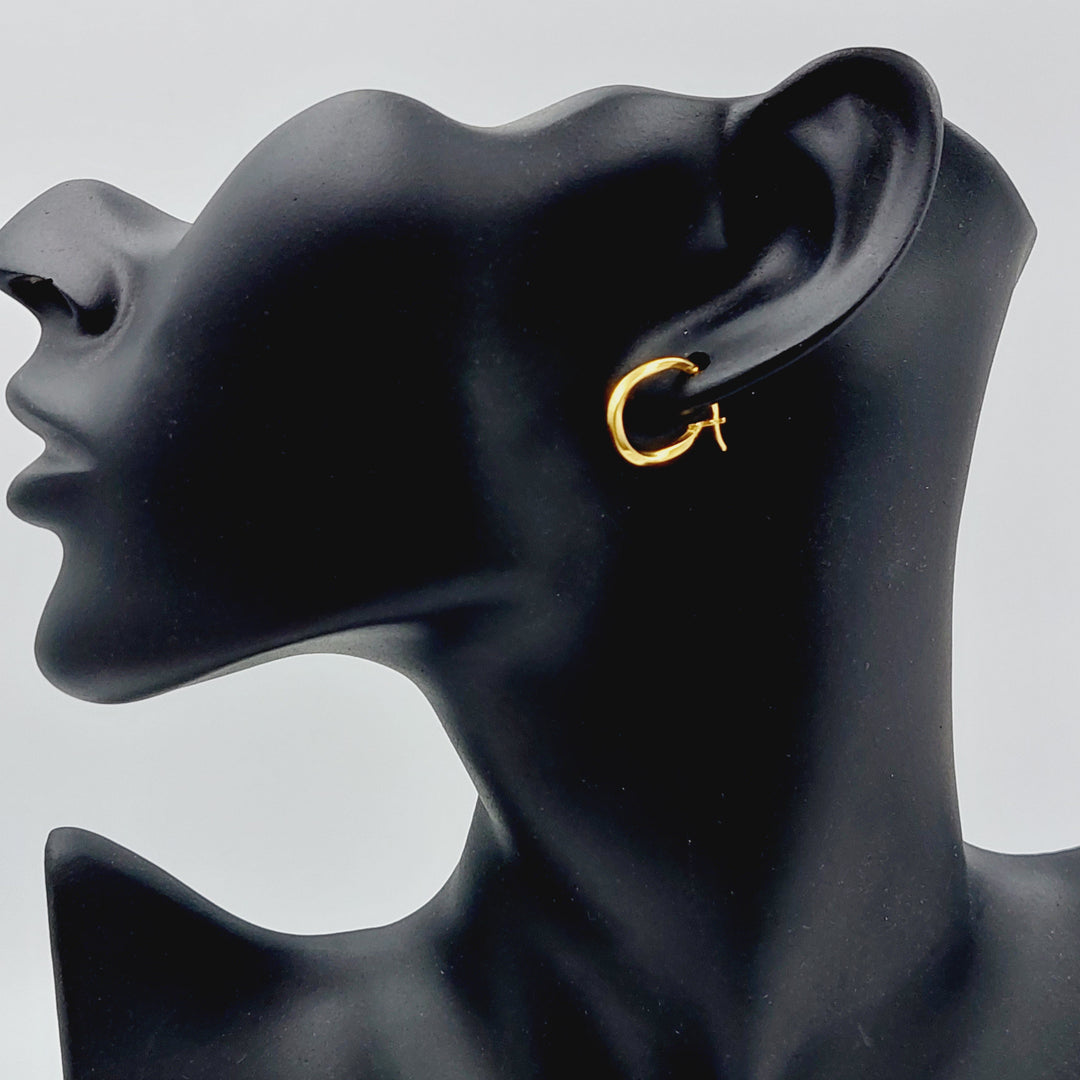 21K Gold Hoop Earrings by Saeed Jewelry - Image 5