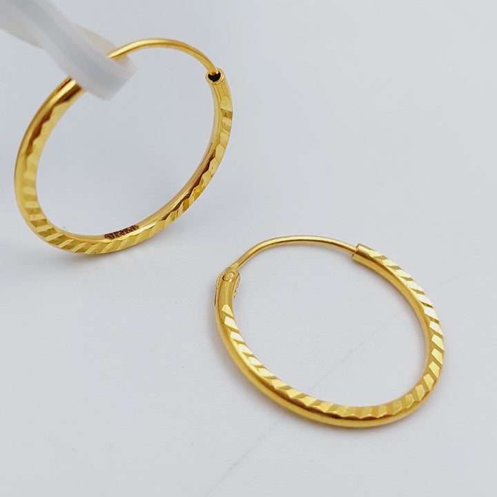 21K Gold Hoop Earrings by Saeed Jewelry - Image 7