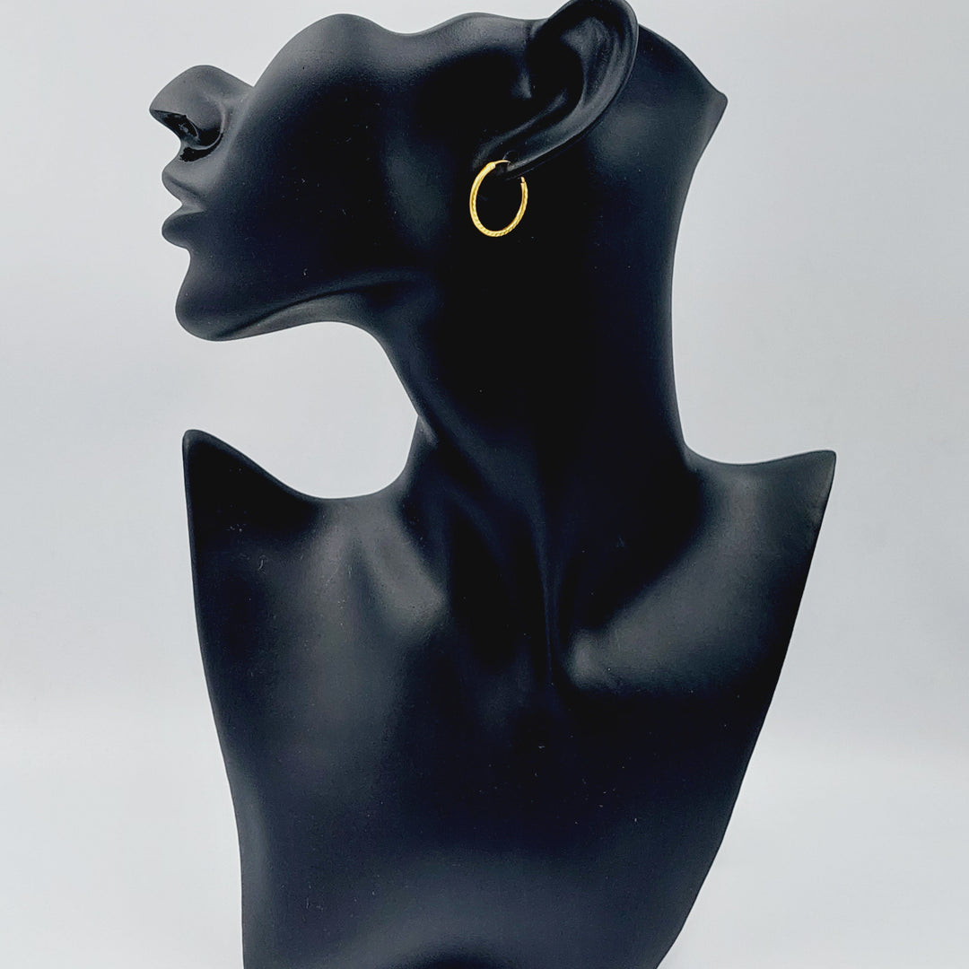 21K Gold Hoop Earrings by Saeed Jewelry - Image 6