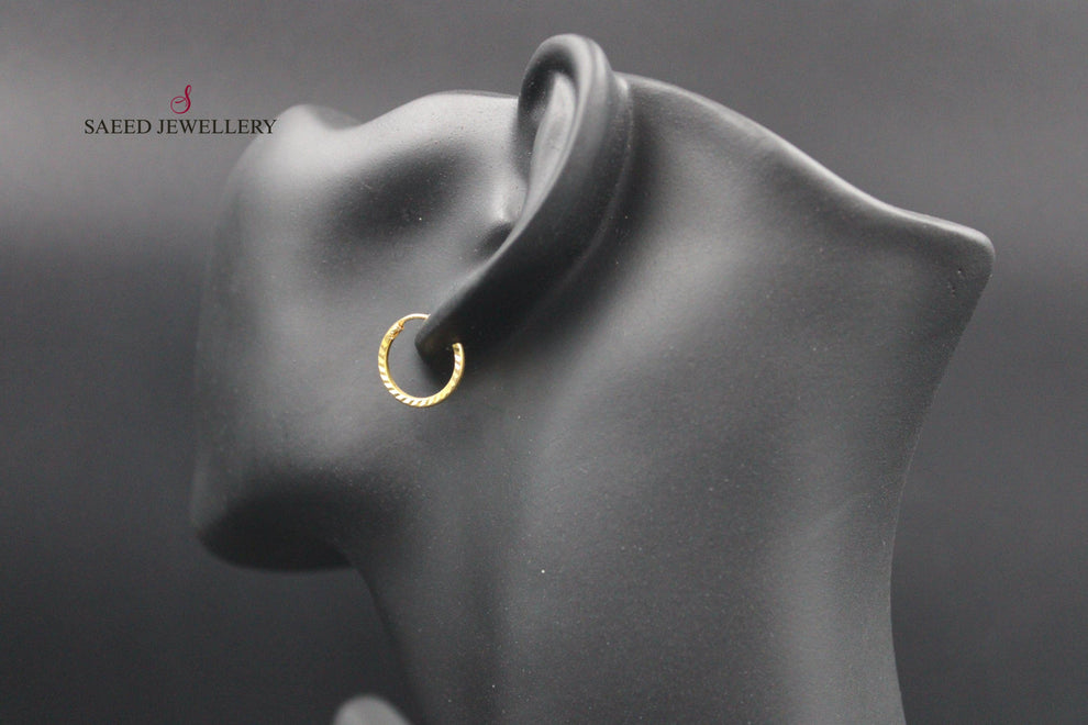 21K Gold Hoop Earrings by Saeed Jewelry - Image 15