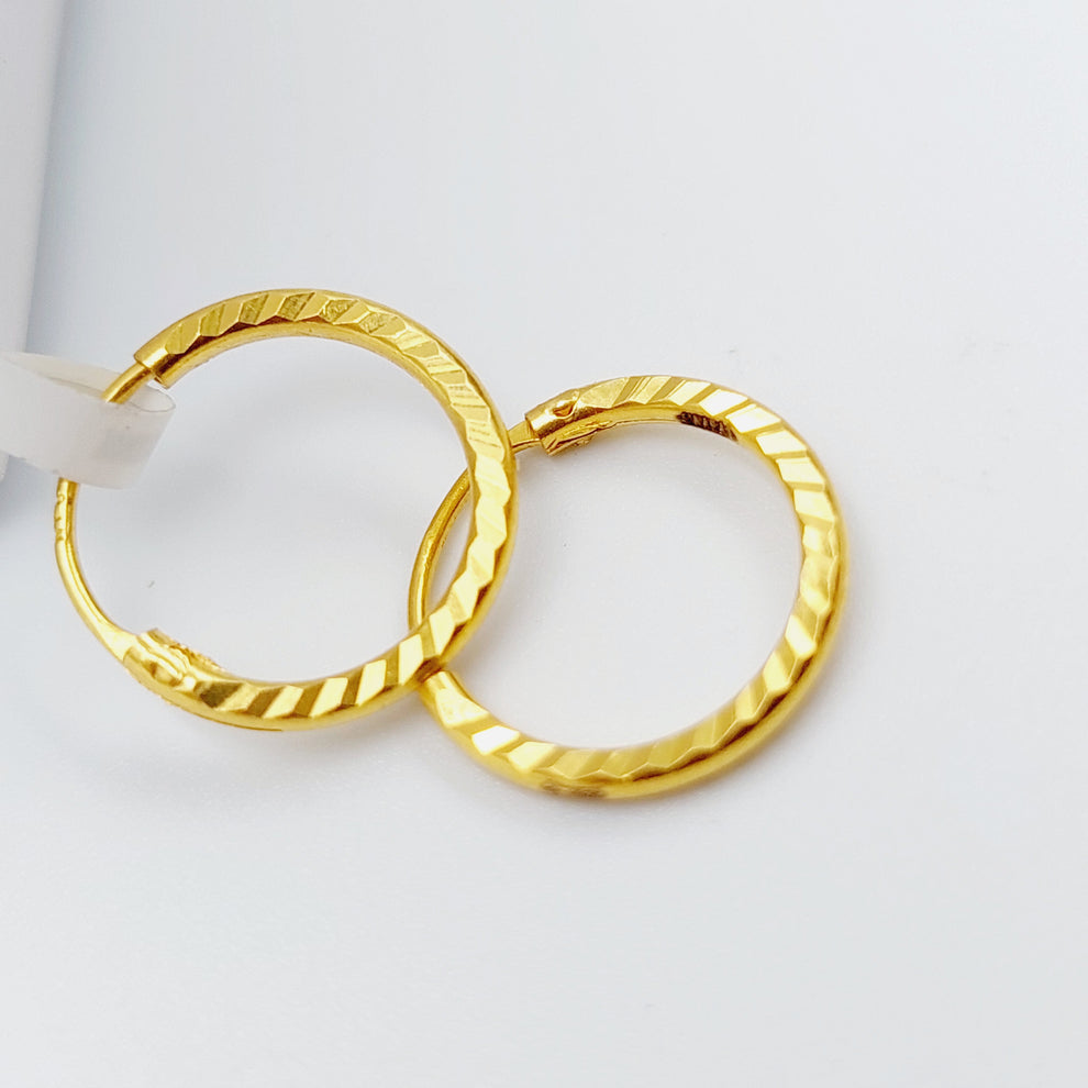 21K Gold Hoop Earrings by Saeed Jewelry - Image 10