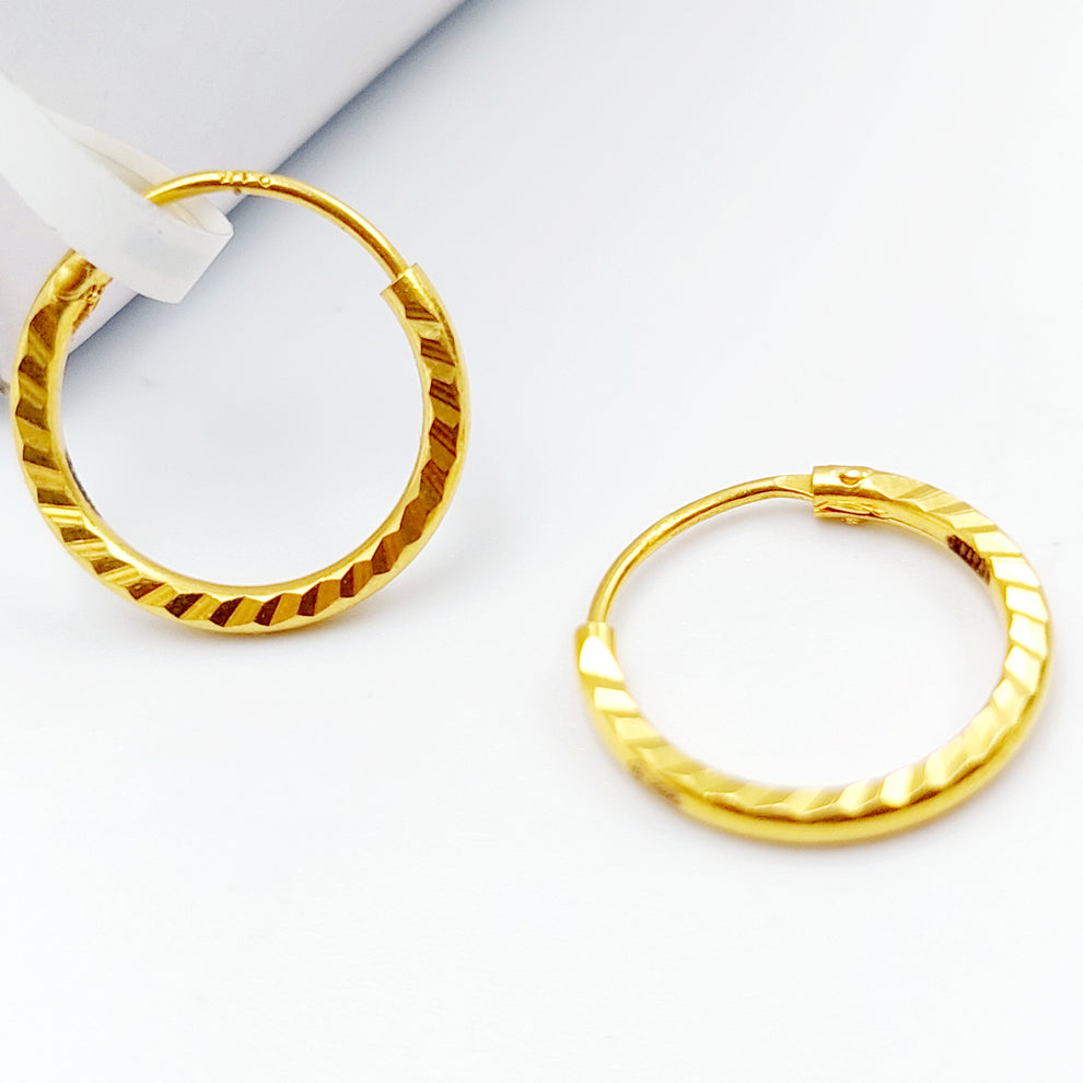 21K Gold Hoop Earrings by Saeed Jewelry - Image 7