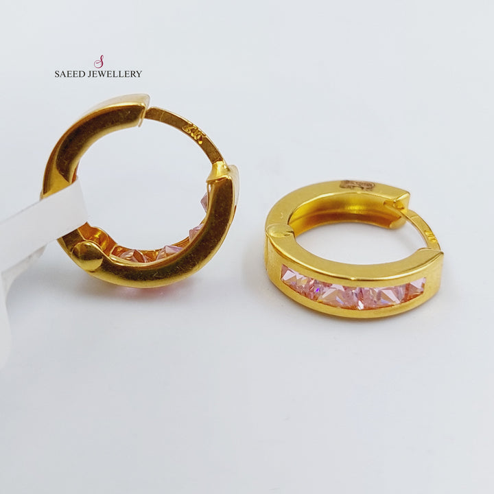 21K Gold Hoop Earrings by Saeed Jewelry - Image 3