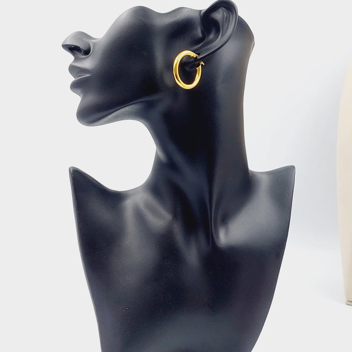 21K Gold Hoop Earrings by Saeed Jewelry - Image 6