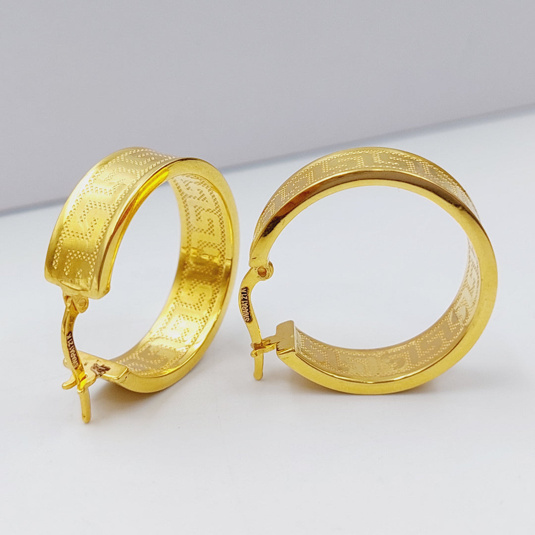 21K Gold Hoop Earrings by Saeed Jewelry - Image 5