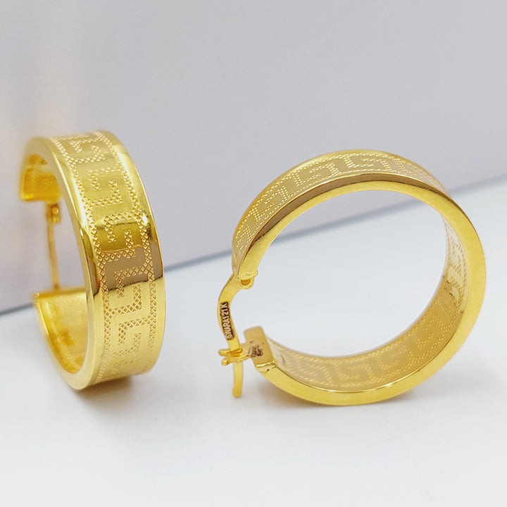 21K Gold Hoop Earrings by Saeed Jewelry - Image 9