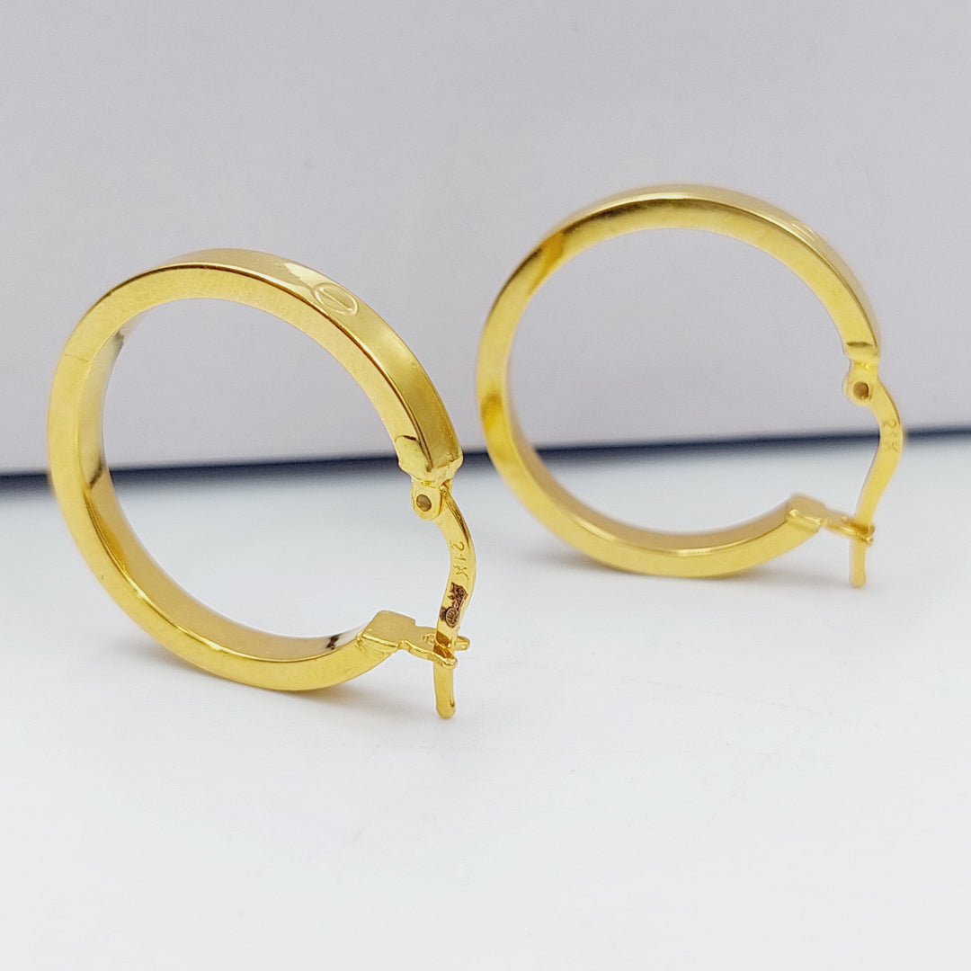 21K Gold Hoop Earrings by Saeed Jewelry - Image 2