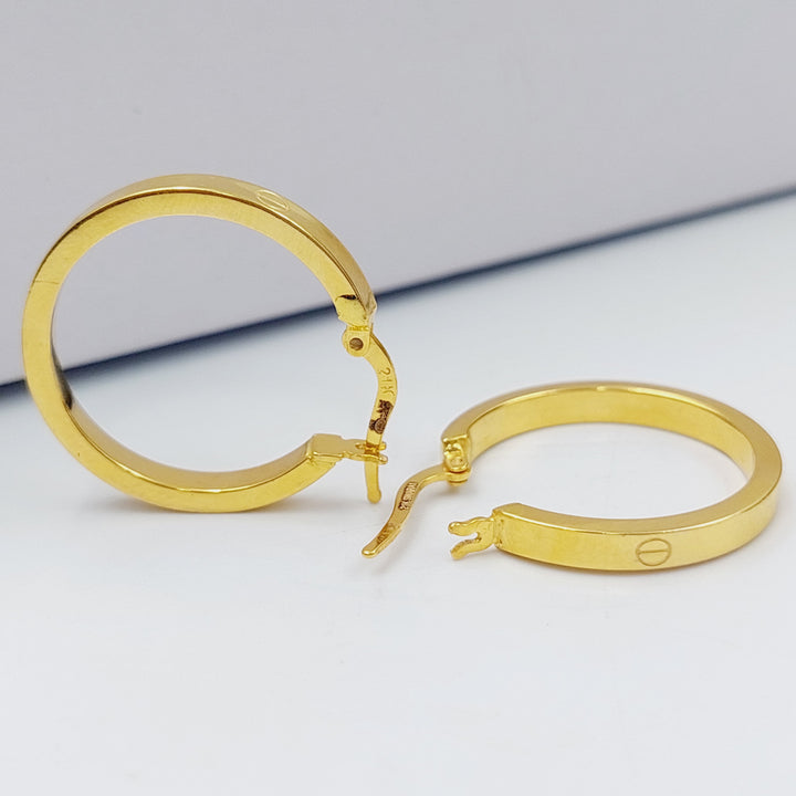 21K Gold Hoop Earrings by Saeed Jewelry - Image 1