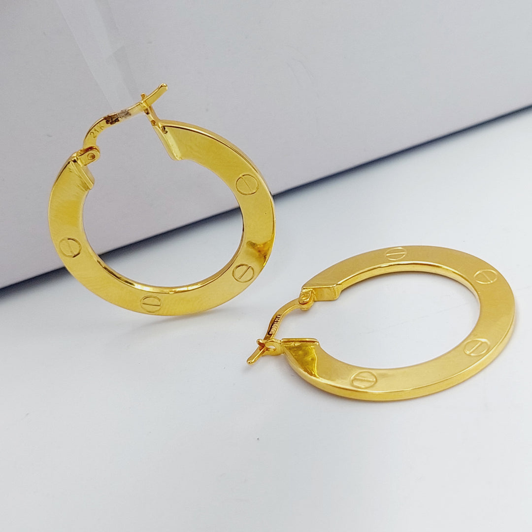 21K Gold Hoop Earrings by Saeed Jewelry - Image 7