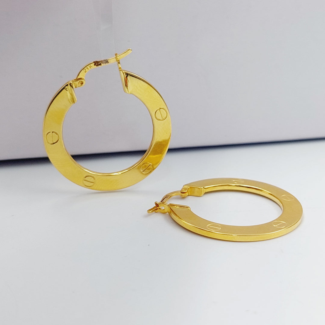 21K Gold Hoop Earrings by Saeed Jewelry - Image 10